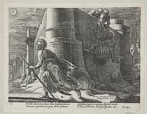 Paulus flygter fra Damaskus by Philips Galle