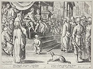 Paulus for Festus og Agrippa by Adriaen Collaert