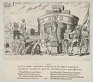 Pave Clement VII belejret i Castello Sant'Angelo by Dirk Volkertsz. Coornhert