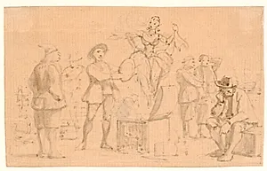 Peder Paars 1. Bog 2. Sang. Venus stiger op af kisten by Wilhelm Marstrand