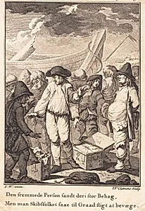 Peder Paars efter strandingen på Anholt by J.F. Clemens