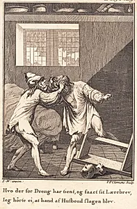 Peder Paars og Peder Ruus i totterne på hinanden by J.F. Clemens