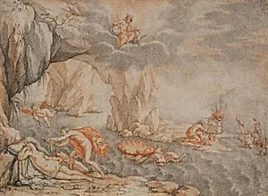 Peleus fanger den sovende Thetis by Ubekendt