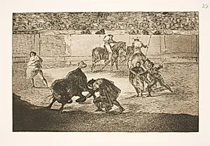 Pepe Illo udfører en "recorte" by Francisco de Goya