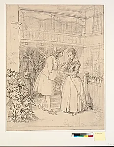 Pernilles korte frøkenstand, II, 1. by Wilhelm Marstrand