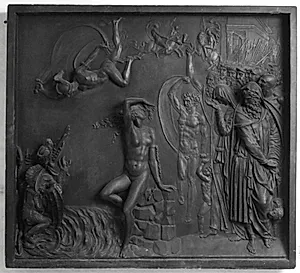 Perseus befrier Andromeda fra dragen by Ubekendt