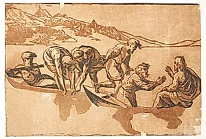 Peters fiskedræt by Ugo da Carpi