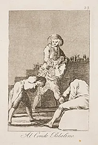 Pfalzgreven. Udenrigsminister Urquijo som kvaksalver by Francisco de Goya
