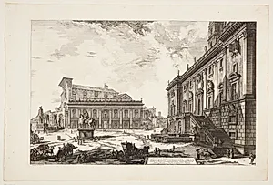 Piazza del Campidoglio by Giovanni Battista Piranesi