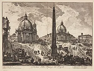 Piazza del Popolo by Giovanni Battista Piranesi