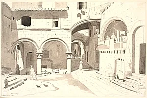 Piazza San Pellegrino by Martinus Rørbye