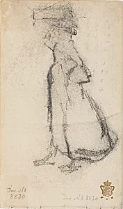 Pige med kurv på hovedet by L.A. Ring