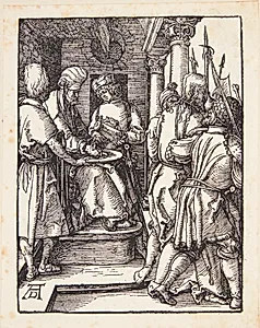 Pilatus vasker sine hænder by Albrecht Dürer