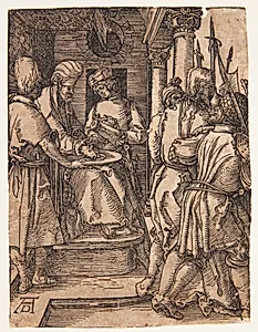 Pilatus vasker sine hænder by Albrecht Dürer
