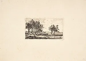 Piletræer på et gærde by Louise Ravn-Hansen