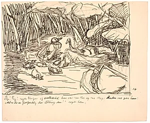 Pip! Pip, sagde ungen... by Fritz Syberg