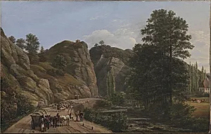 Plauenscher Grund ved Dresden by J.C. Dahl