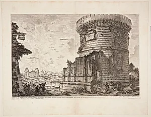 Plautiernes gravmæle nær Ponte Lugano på vejen mellem Rom og Tivoli by Giovanni Battista Piranesi