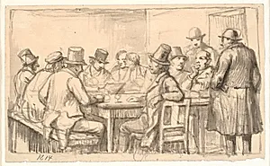 Politikere i en krostue by Wilhelm Marstrand
