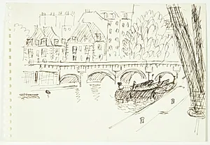Pont Neufs søndre ende by Christian Kampmann
