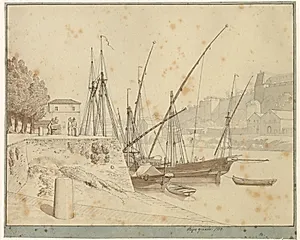 Porta de Ripa Grande, Rom by C.W. Eckersberg