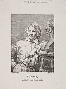 Portæt af Torvaldsen by Johan Frederik Rosenstand
