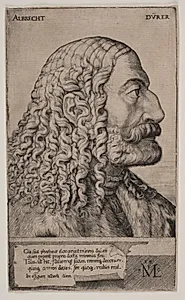 Portræt af Albrecht Dürer by Melchior Lorck