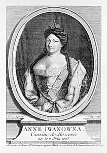 Portræt af Anna Ivanovna (Anne Iwanowna) by Claude Leroy