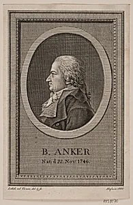 Portræt af B. Anker by Gerhard Ludvig Lahde