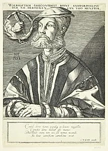 Portræt af Bernhard Knipperdolling by Jan Harmensz. Muller