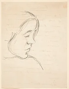 Portræt af Bodil, kunstneren søster by Harald Giersing