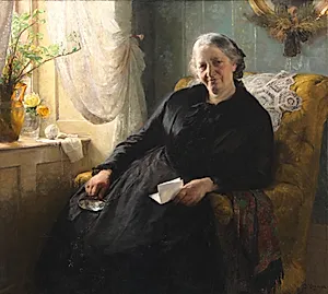 Portræt af Cecilie Trier, f. Melchior by Bertha Wegmann