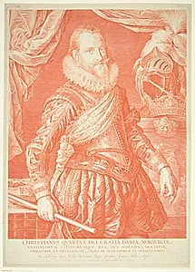 Portræt af Christian IV by Jan Harmensz. Muller
