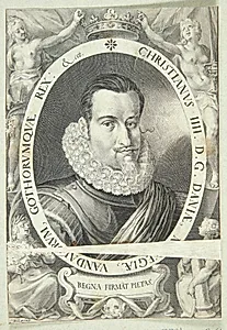 Portræt af Christian IV by Jan Harmensz. Muller