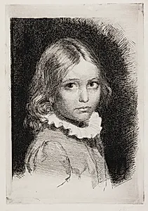 Portræt af Clara Emilie Rose Bloch by Carl Bloch
