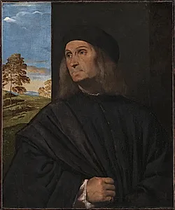 Portræt af den venezianske maler Giovanni Bellini (ca. 1431/36 - 1516)? by Tizian