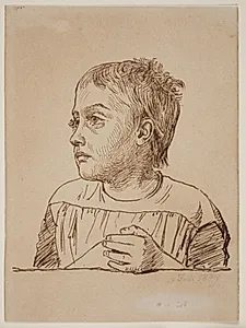 Portræt af Elise Købke by Constantin Hansen