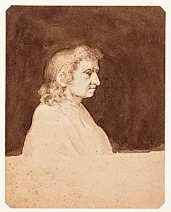 Portræt af en dame, profil mod højre by Cornelius Høyer