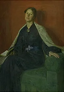 Portræt af en dame by August Eiebakke