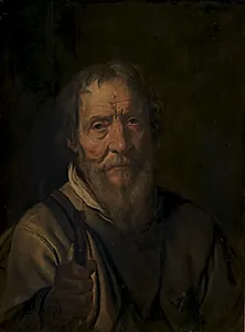 Portræt af en gammel mand. Christian Jacobsen Drakenberg (?) by Mander III, Karel van