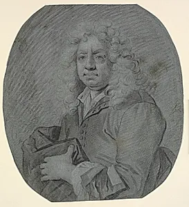 Portræt af en mand med paryk. Halvfigur by Edmund Ashfield