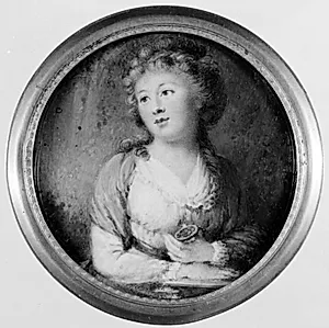 Portræt af en ung dame by Elisabeth Vigée-Lebrun