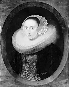 Portræt af en ung dame by Paulus Moreelse