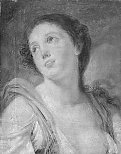 Portræt af en ung pige by Jean-Baptiste Greuze
