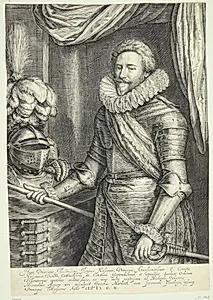 Portræt af Frederik Hendrik af Oranien by Jacob Matham
