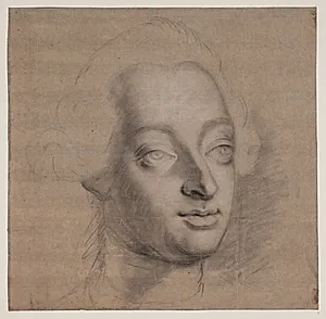 Portræt af Frederik V. 3/4 Profil by Jacques François Joseph Saly