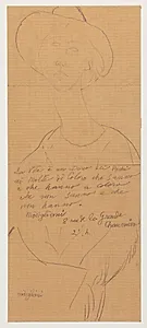 Portræt af friherreinde Thora Hamilton, født Klinckowström, tidligere gift med maleren Nils Dardel by Amedeo Modigliani