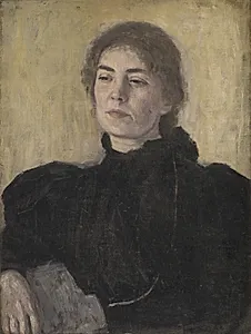 Portræt af fru Thora Bendix (Anne Victoria, f. Sundberg) by Vilhelm Hammershøi