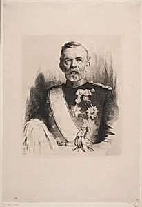 Portræt af Generalmajor L. Koefoed by Frans Schwartz