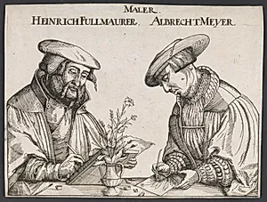Portræt af Heinrich Füllmaurer og Albrecht Meyer by Ubekendt